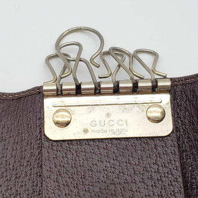 Gucci Canvas Leather Key Case - Luxury Cheaper
