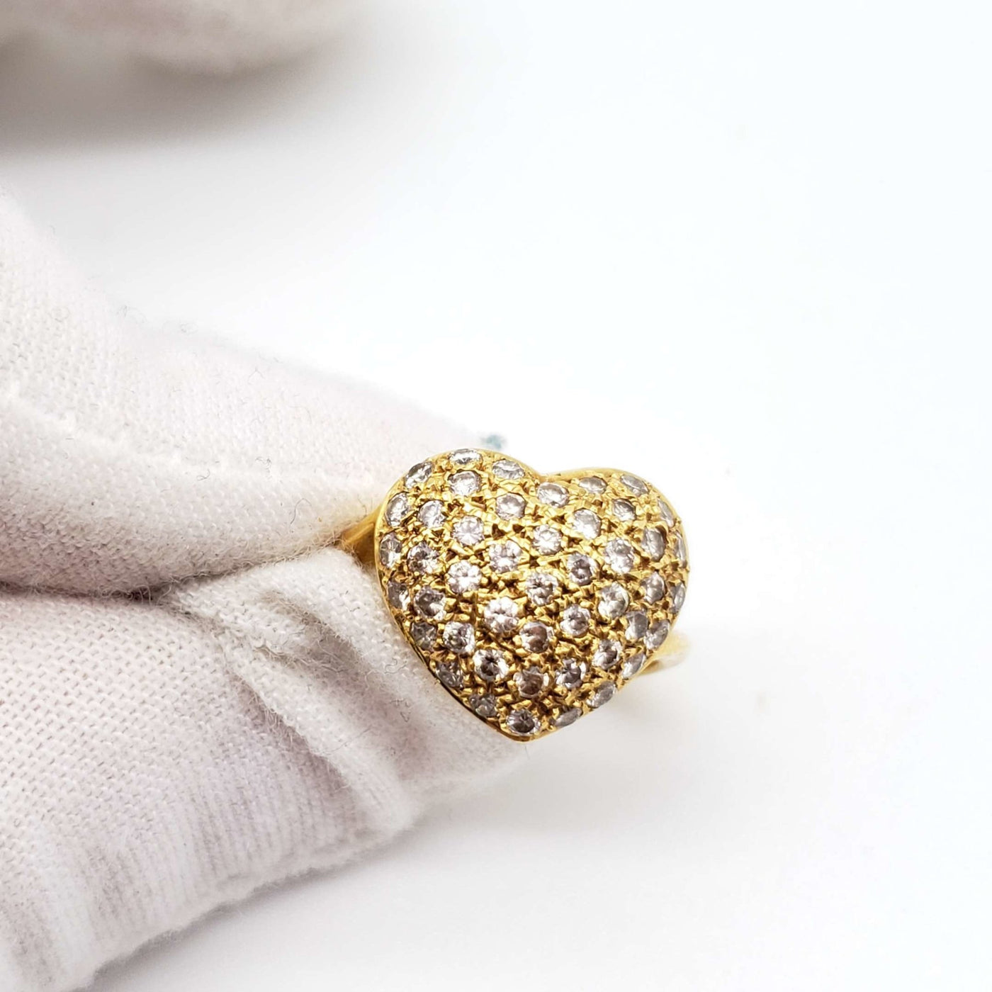 Jewelry Ring Heart Diamond 0.78ct 18k Yellow Gold | Luxury Cheaper.