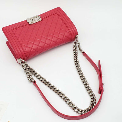 100% Authentic CHANEL Boy Leather Shoulder Bag 2550-080524