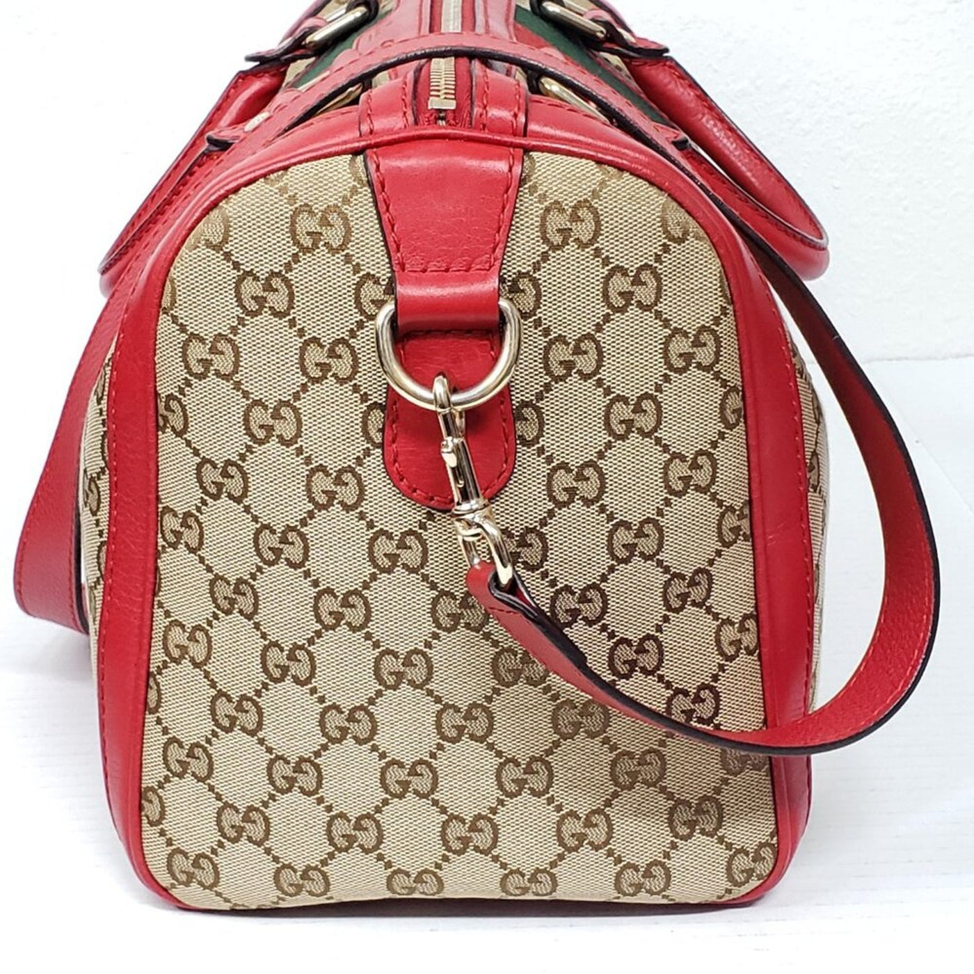Gucci Boston Medium Canvas Crossbody and Shoulder Bag 650-092625