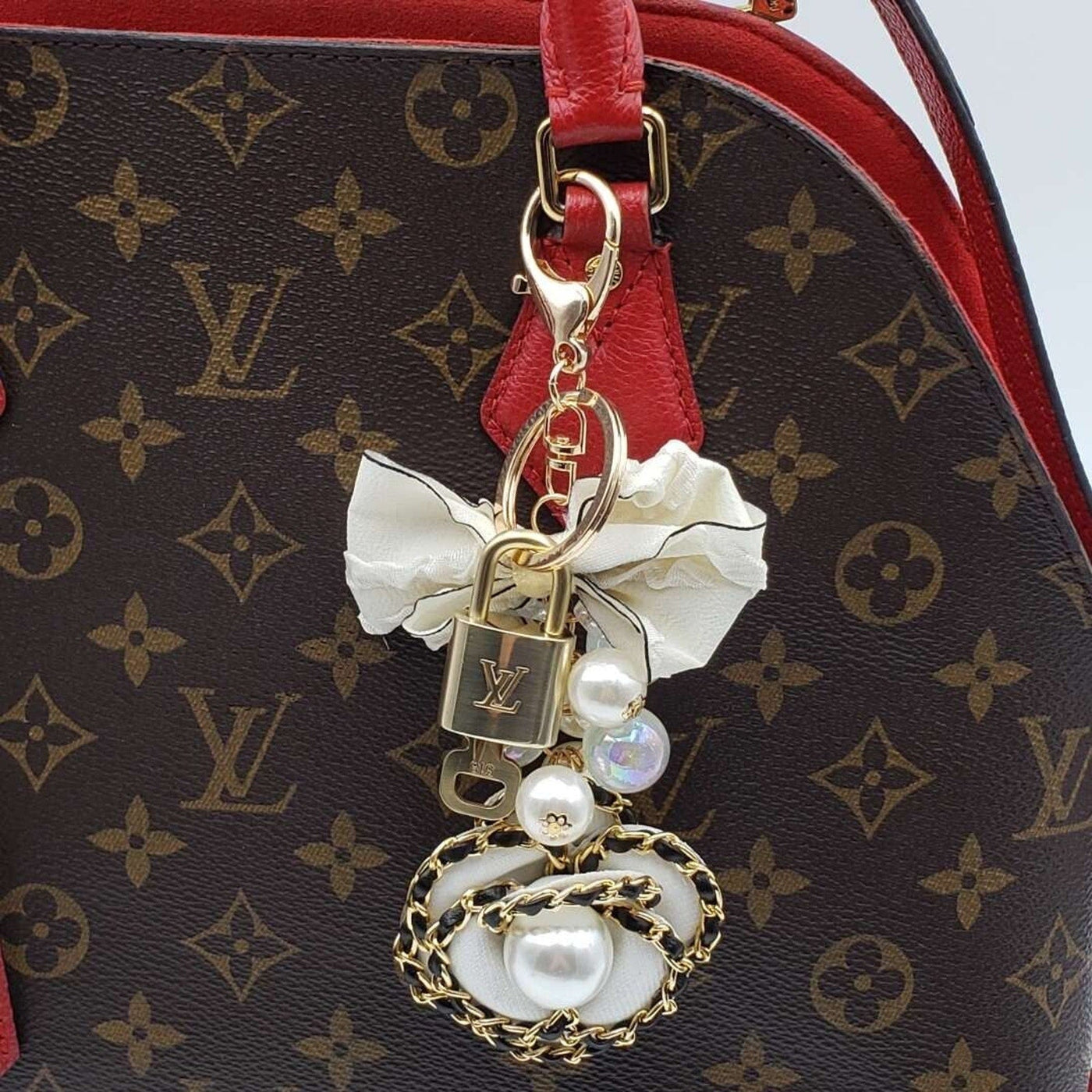 100% Auth Louis Vuitton Lock & Key with unbranded Bagcharm, Keycharm, Keychain - Luxury Cheaper LLC