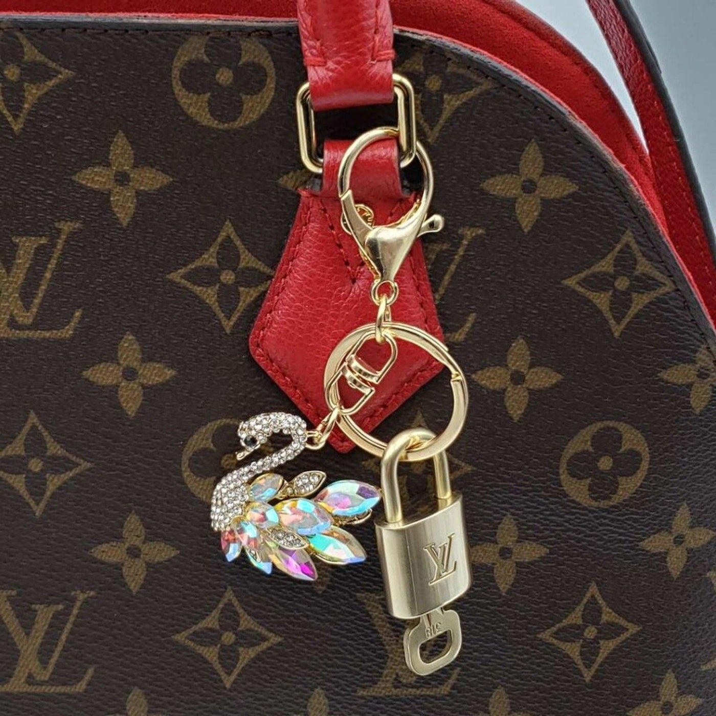 100% Auth Louis Vuitton Lock & Key with unbranded Bagcharm, Keycharm, Keychain - Luxury Cheaper LLC