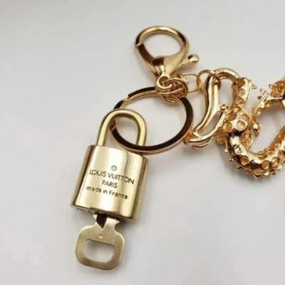 100% Auth Louis Vuitton Lock & Key with unbranded Bagcharm, Keycharm, Keychain - Luxury Cheaper LLC