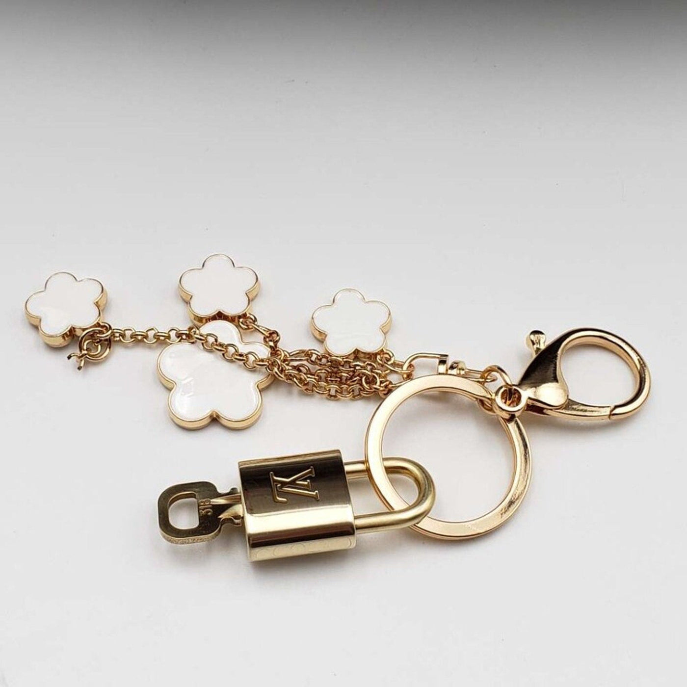 100% Auth Louis Vuitton Lock & Key with unbranded Bagcharm, Keycharm, Keychain - Luxury Cheaper LLC