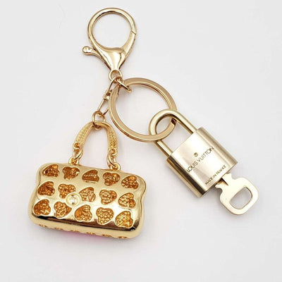 100% Auth Louis Vuitton Lock & Key with unbranded Bagcharm, Keycharm, Keychain - Luxury Cheaper LLC