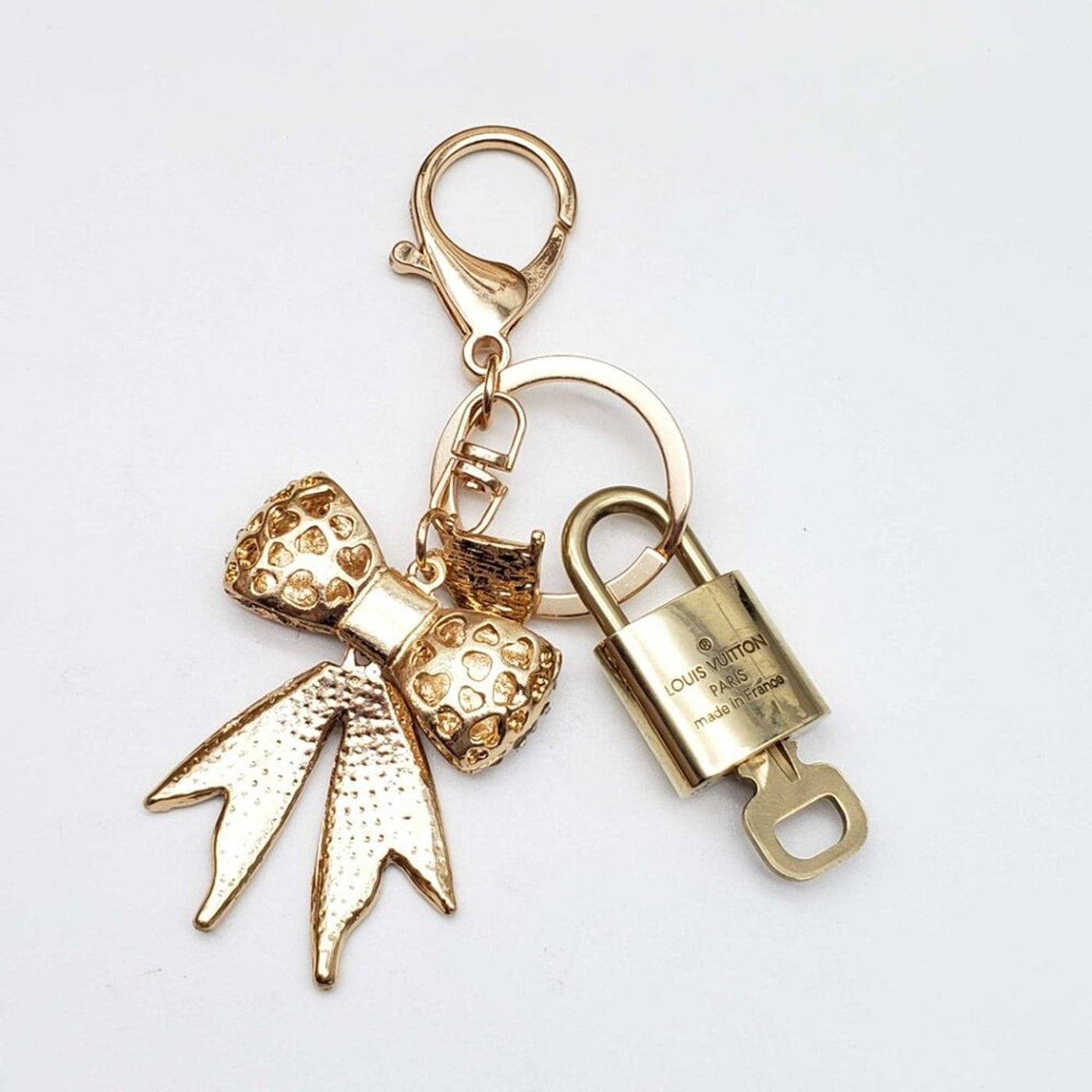 100% Auth Louis Vuitton Lock & Key with unbranded Bagcharm, Keycharm, Keychain - Luxury Cheaper LLC