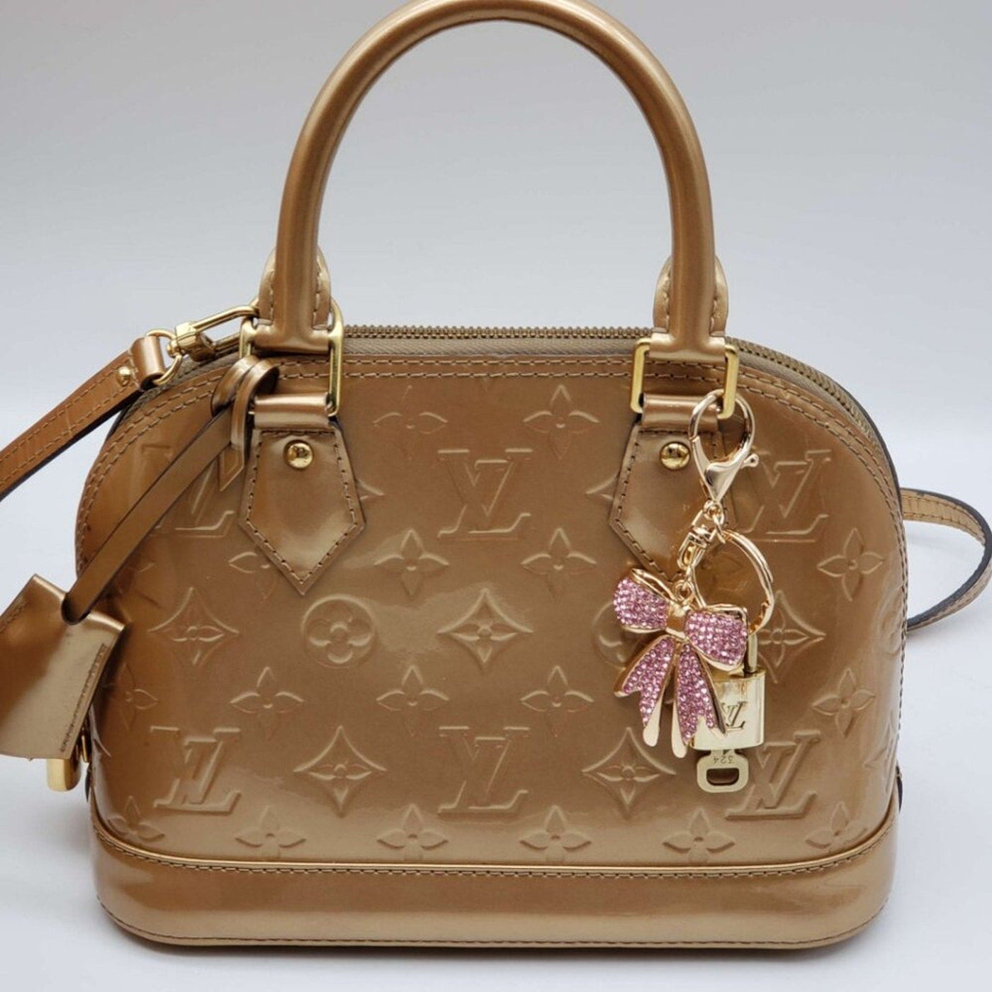 100% Auth Louis Vuitton Lock & Key with unbranded Bagcharm, Keycharm, Keychain - Luxury Cheaper LLC