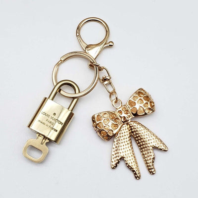 100% Auth Louis Vuitton Lock & Key with unbranded Bagcharm, Keycharm, Keychain - Luxury Cheaper LLC