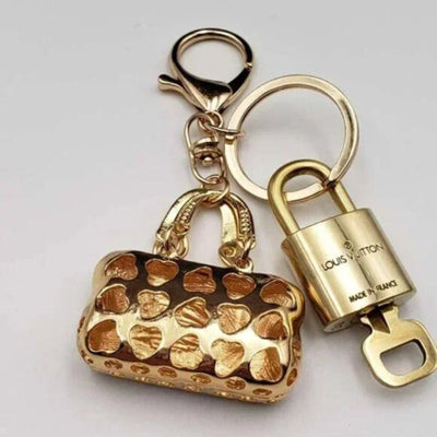 100% Auth Louis Vuitton Lock & Key with unbranded Bagcharm, Keycharm, Keychain - Luxury Cheaper LLC