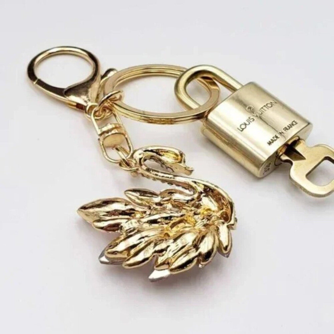 100% Auth Louis Vuitton Lock & Key with unbranded Bagcharm, Keycharm, Keychain - Luxury Cheaper LLC