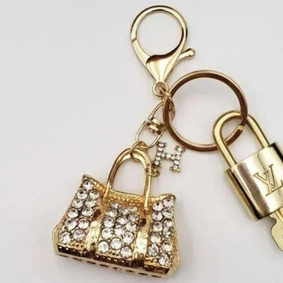 100% Auth Louis Vuitton Lock & Key with unbranded Bagcharm, Keycharm, Keychain - Luxury Cheaper LLC