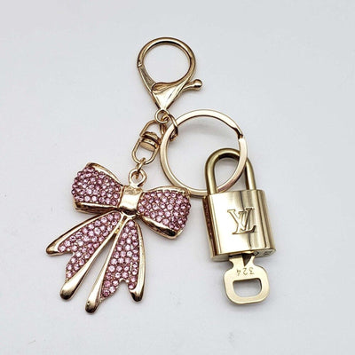 100% Auth Louis Vuitton Lock & Key with unbranded Bagcharm, Keycharm, Keychain - Luxury Cheaper LLC