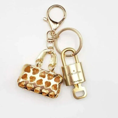 100% Auth Louis Vuitton Lock & Key with unbranded Bagcharm, Keycharm, Keychain - Luxury Cheaper LLC