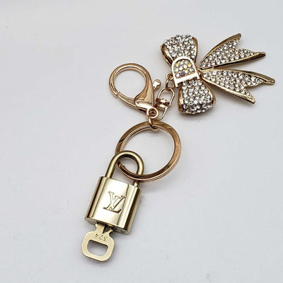 100% Auth Louis Vuitton Lock & Key with unbranded Bagcharm, Keycharm, Keychain - Luxury Cheaper LLC