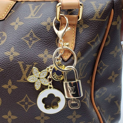 100% Auth Louis Vuitton Lock & Key with unbranded Bagcharm, Keycharm, Keychain - Luxury Cheaper LLC