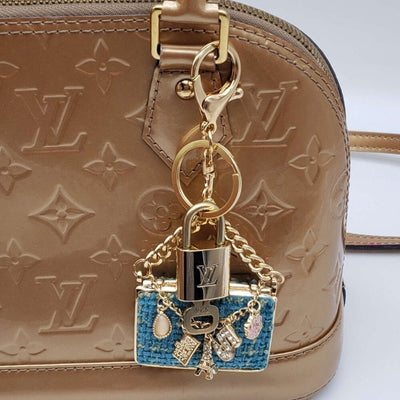 100% Auth Louis Vuitton Lock & Key with unbranded Bagcharm, Keycharm, Keychain - Luxury Cheaper LLC