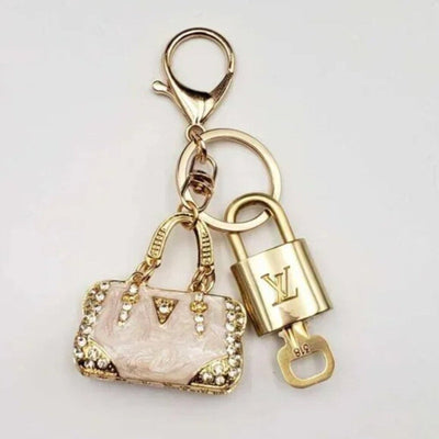 100% Auth Louis Vuitton Lock & Key with unbranded Bagcharm, Keycharm, Keychain - Luxury Cheaper LLC