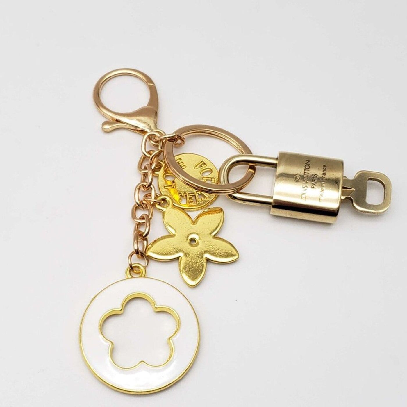 100% Auth Louis Vuitton Lock & Key with unbranded Bagcharm, Keycharm, Keychain - Luxury Cheaper LLC