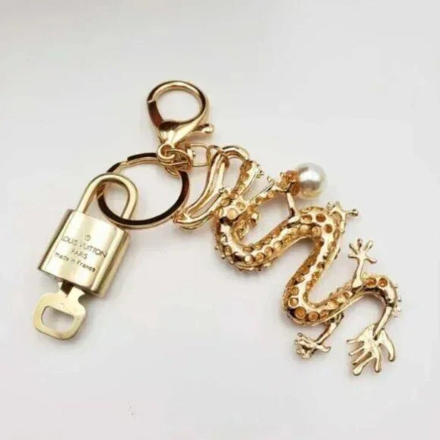 100% Auth Louis Vuitton Lock & Key with unbranded Bagcharm, Keycharm, Keychain - Luxury Cheaper LLC