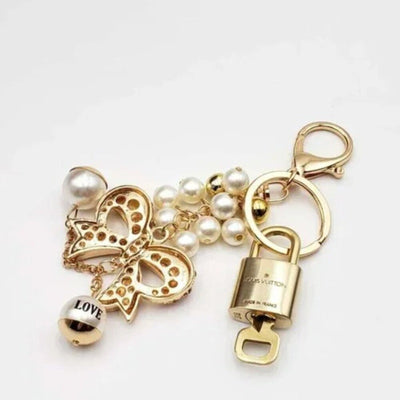 100% Auth Louis Vuitton Lock & Key with unbranded Bagcharm, Keycharm, Keychain - Luxury Cheaper LLC