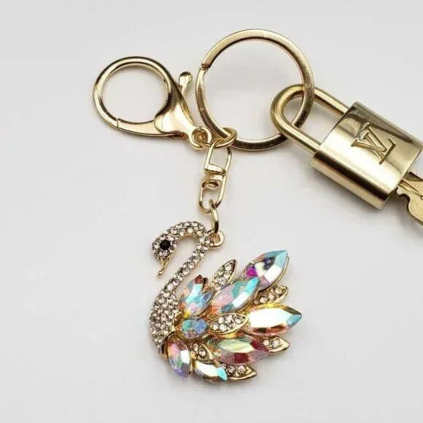 100% Auth Louis Vuitton Lock & Key with unbranded Bagcharm, Keycharm, Keychain - Luxury Cheaper LLC