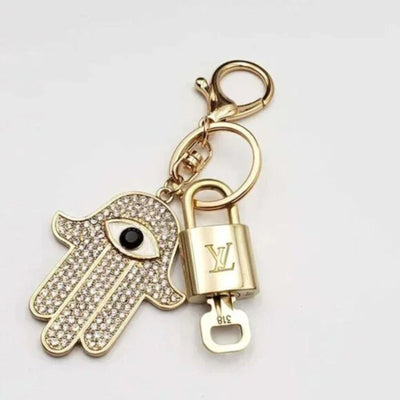 100% Auth Louis Vuitton Lock & Key with unbranded Bagcharm, Keycharm, Keychain - Luxury Cheaper LLC