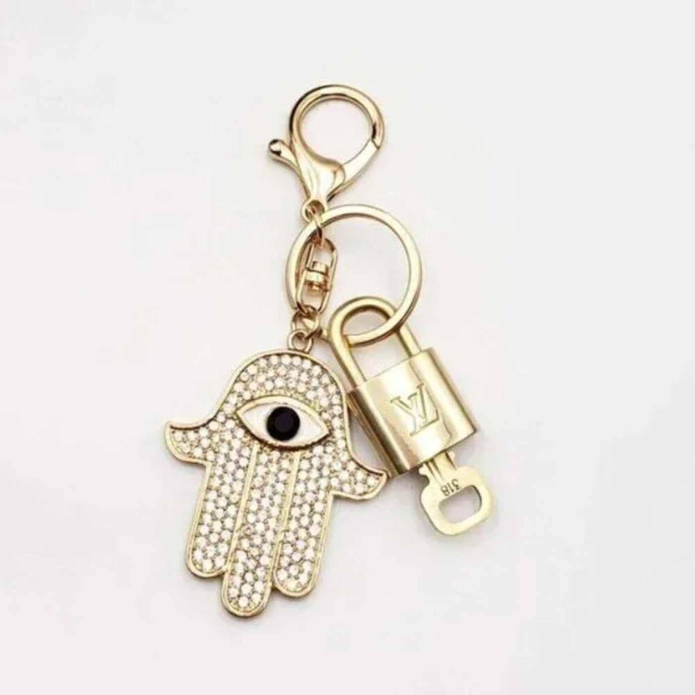 100% Auth Louis Vuitton Lock & Key with unbranded Bagcharm, Keycharm, Keychain - Luxury Cheaper LLC