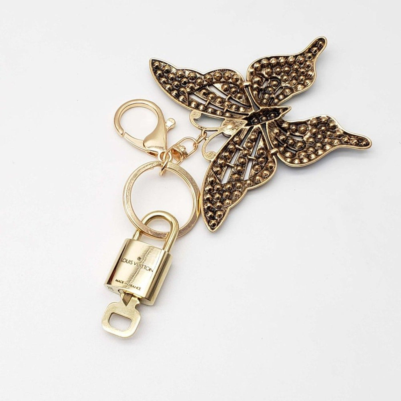 100% Auth Louis Vuitton Lock & Key with unbranded Bagcharm, Keycharm, Keychain - Luxury Cheaper LLC