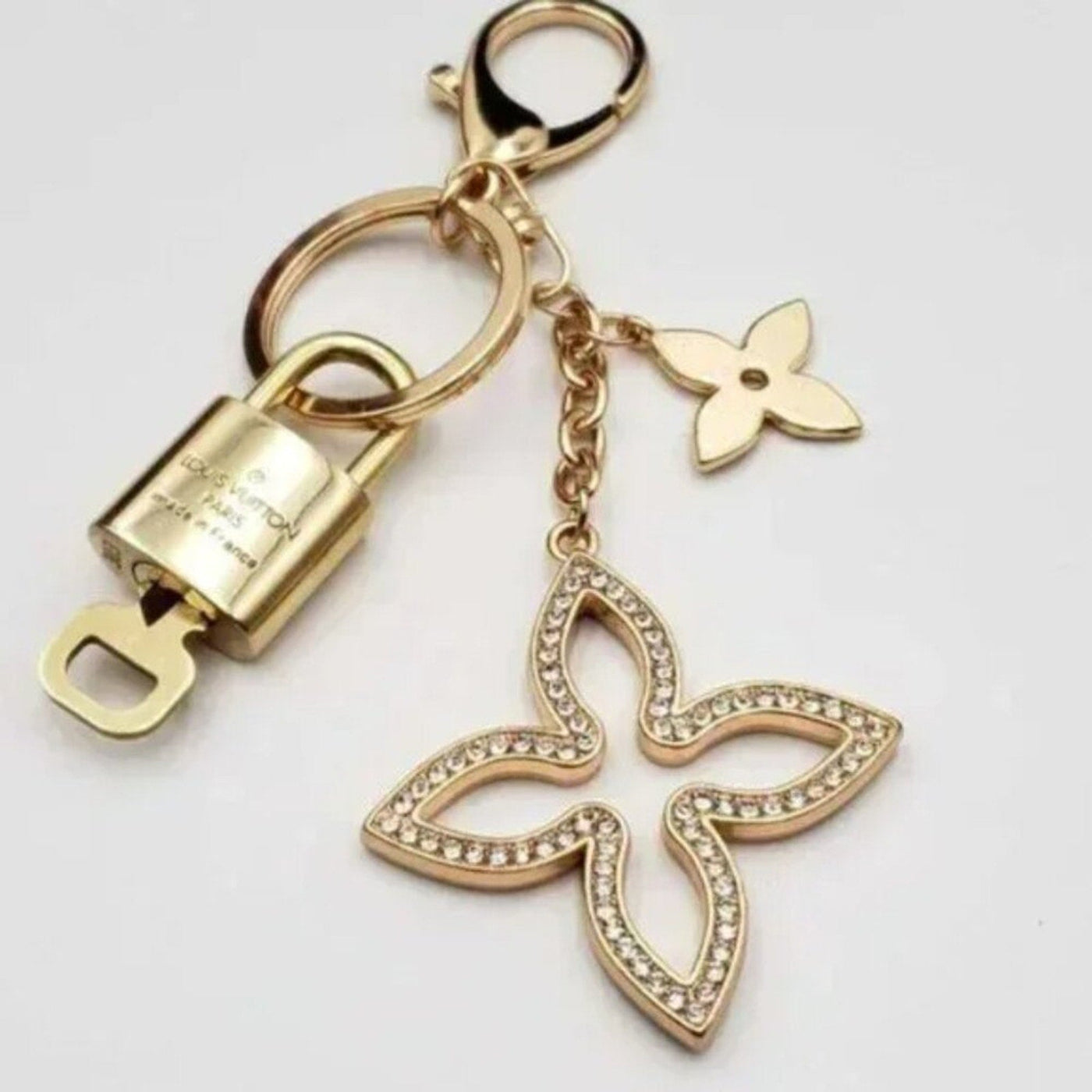 100% Auth Louis Vuitton Lock & Key with unbranded Bagcharm, Keycharm, Keychain - Luxury Cheaper LLC