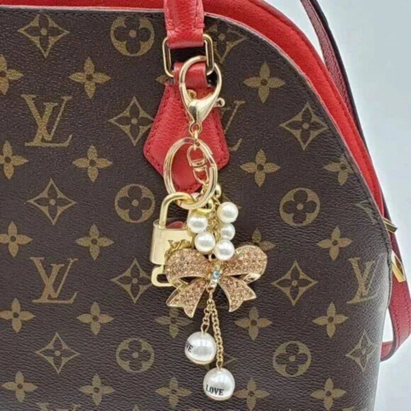 100% Auth Louis Vuitton Lock & Key with unbranded Bagcharm, Keycharm, Keychain - Luxury Cheaper LLC