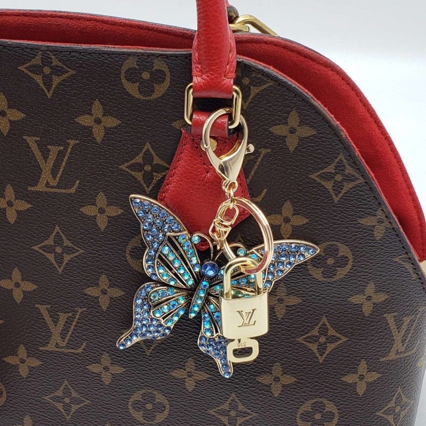 100% Auth Louis Vuitton Lock & Key with unbranded Bagcharm, Keycharm, Keychain - Luxury Cheaper LLC