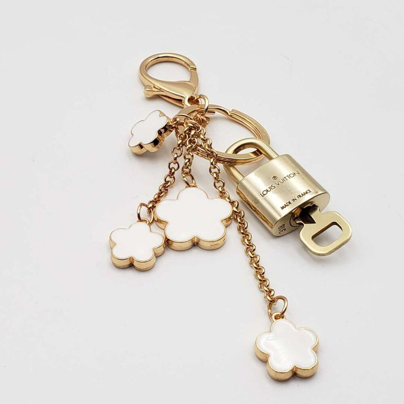 100% Auth Louis Vuitton Lock & Key with unbranded Bagcharm, Keycharm, Keychain - Luxury Cheaper LLC