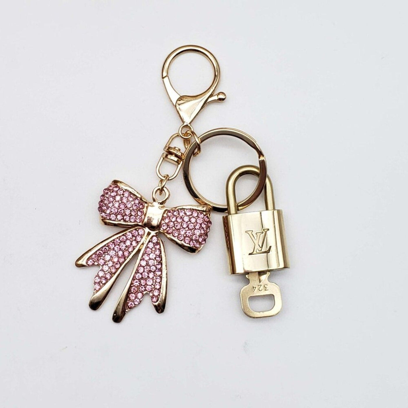 100% Auth Louis Vuitton Lock & Key with unbranded Bagcharm, Keycharm, Keychain - Luxury Cheaper LLC