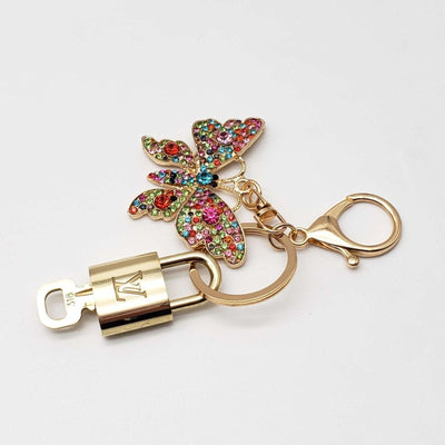 100% Auth Louis Vuitton Lock & Key with unbranded Bagcharm, Keycharm, Keychain - Luxury Cheaper LLC