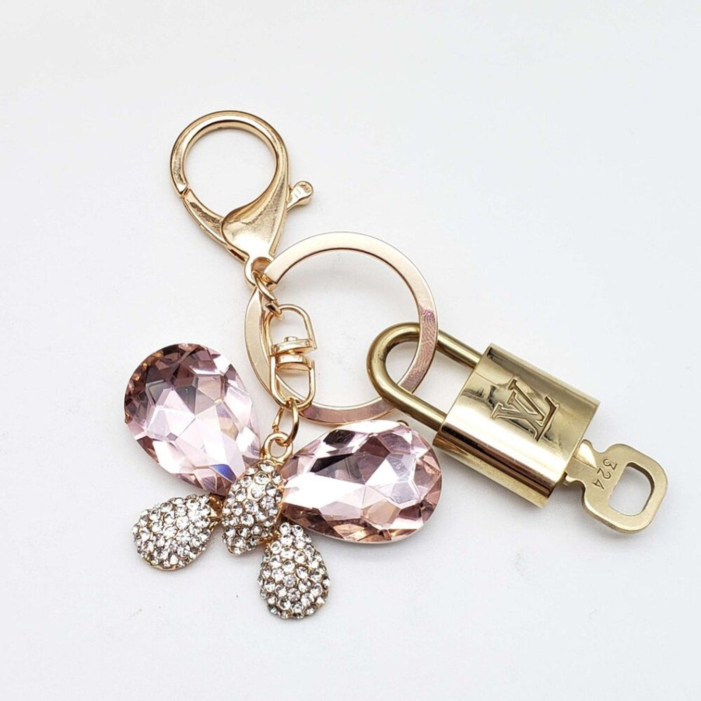 100% Auth Louis Vuitton Lock & Key with unbranded Bagcharm, Keycharm, Keychain - Luxury Cheaper LLC