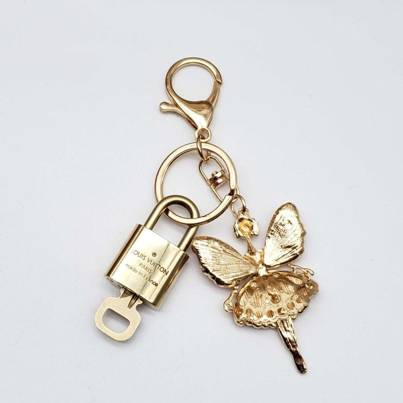 100% Auth Louis Vuitton Lock & Key with unbranded Bagcharm, Keycharm, Keychain - Luxury Cheaper LLC