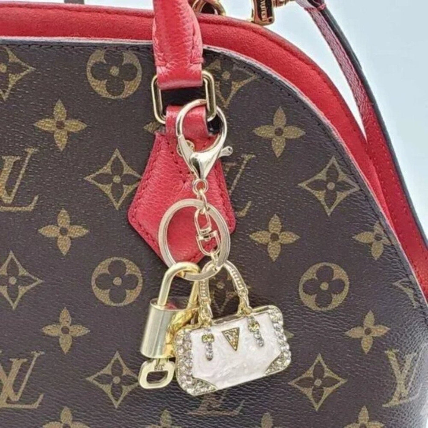 100% Auth Louis Vuitton Lock & Key with unbranded Bagcharm, Keycharm, Keychain - Luxury Cheaper LLC