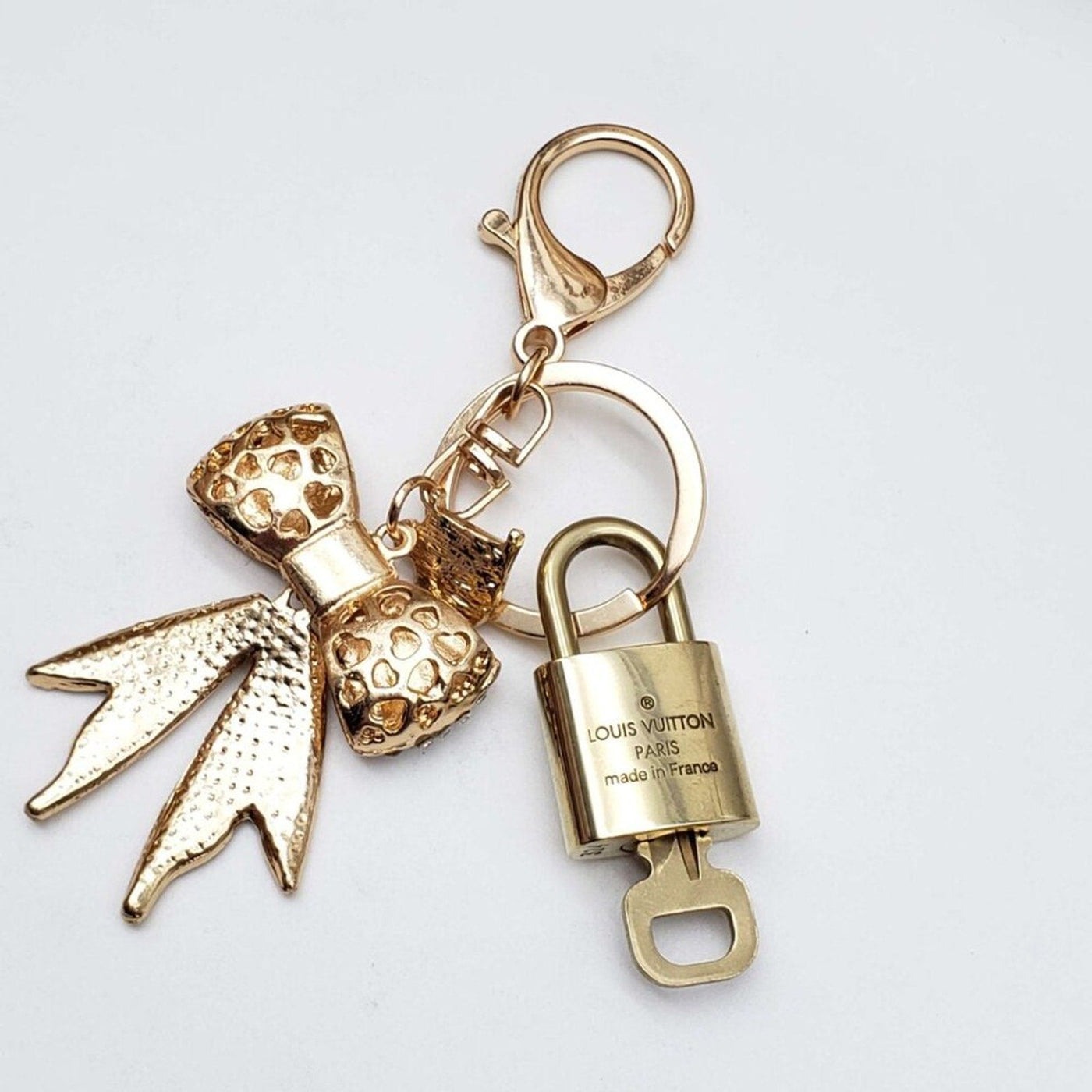 100% Auth Louis Vuitton Lock & Key with unbranded Bagcharm, Keycharm, Keychain - Luxury Cheaper LLC