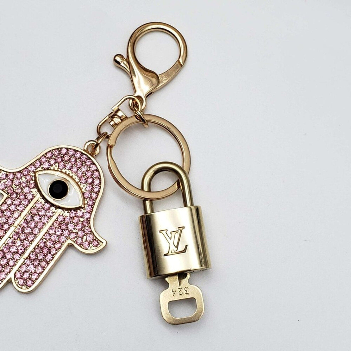 100% Auth Louis Vuitton Lock & Key with unbranded Bagcharm, Keycharm, Keychain - Luxury Cheaper LLC