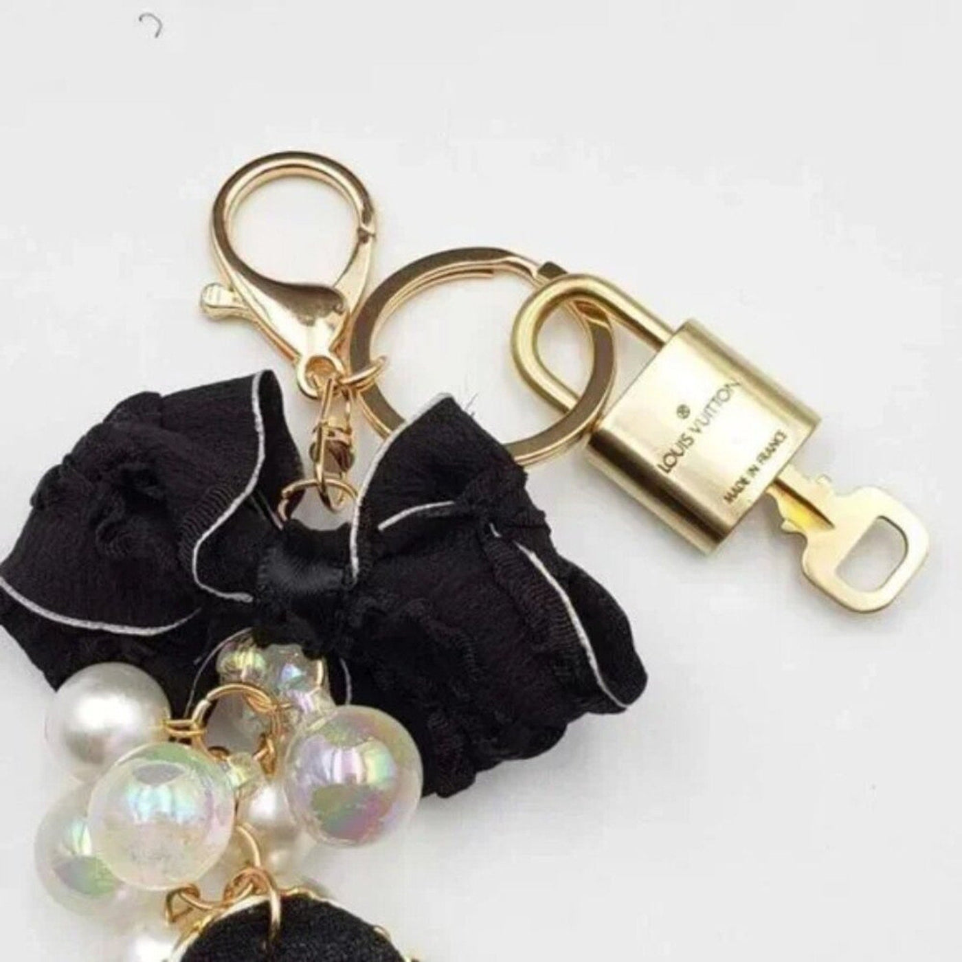 100% Auth Louis Vuitton Lock & Key with unbranded Bagcharm, Keycharm, Keychain - Luxury Cheaper LLC