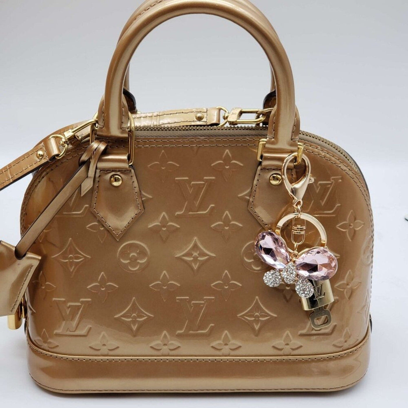 100% Auth Louis Vuitton Lock & Key with unbranded Bagcharm, Keycharm, Keychain - Luxury Cheaper LLC