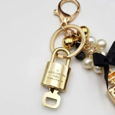 100% Auth Louis Vuitton Lock & Key with unbranded Bagcharm, Keycharm, Keychain - Luxury Cheaper LLC