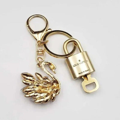 100% Auth Louis Vuitton Lock & Key with unbranded Bagcharm, Keycharm, Keychain - Luxury Cheaper LLC