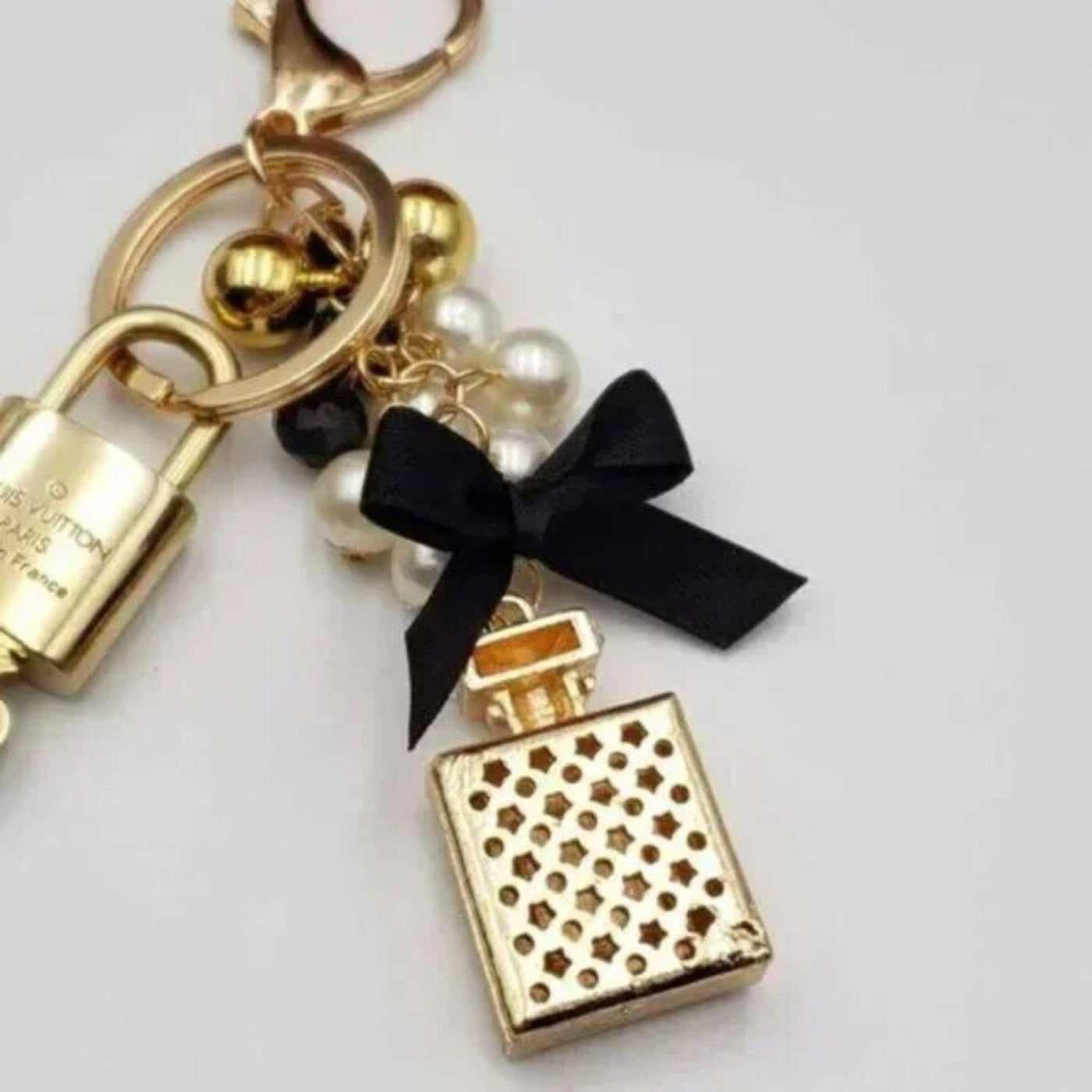 100% Auth Louis Vuitton Lock & Key with unbranded Bagcharm, Keycharm, Keychain - Luxury Cheaper LLC