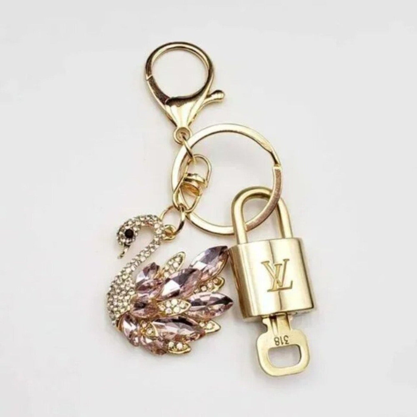 100% Auth Louis Vuitton Lock & Key with unbranded Bagcharm, Keycharm, Keychain - Luxury Cheaper LLC