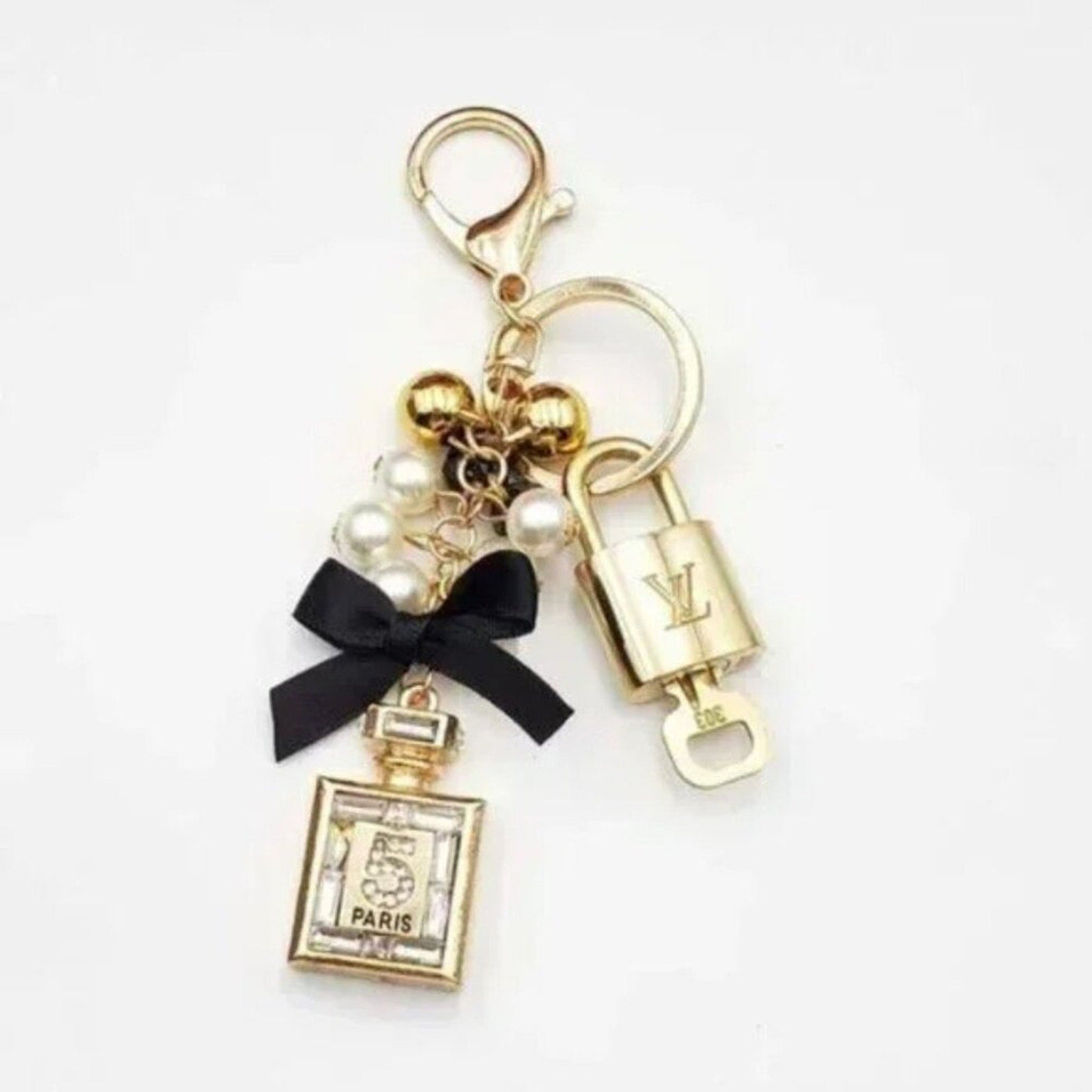 100% Auth Louis Vuitton Lock & Key with unbranded Bagcharm, Keycharm, Keychain - Luxury Cheaper LLC