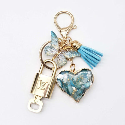 100% Auth Louis Vuitton Lock & Key with unbranded Bagcharm, Keycharm, Keychain - Luxury Cheaper LLC