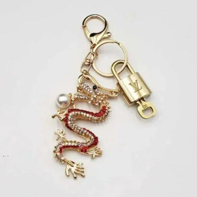 100% Auth Louis Vuitton Lock & Key with unbranded Bagcharm, Keycharm, Keychain - Luxury Cheaper LLC