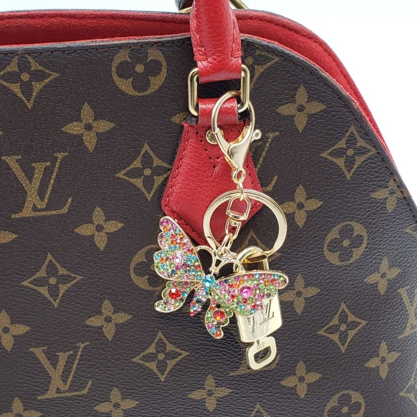 100% Auth Louis Vuitton Lock & Key with unbranded Bagcharm, Keycharm, Keychain - Luxury Cheaper LLC