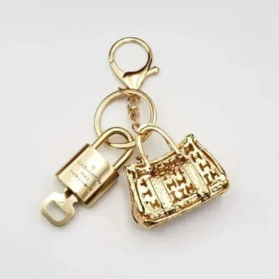 100% Auth Louis Vuitton Lock & Key with unbranded Bagcharm, Keycharm, Keychain - Luxury Cheaper LLC